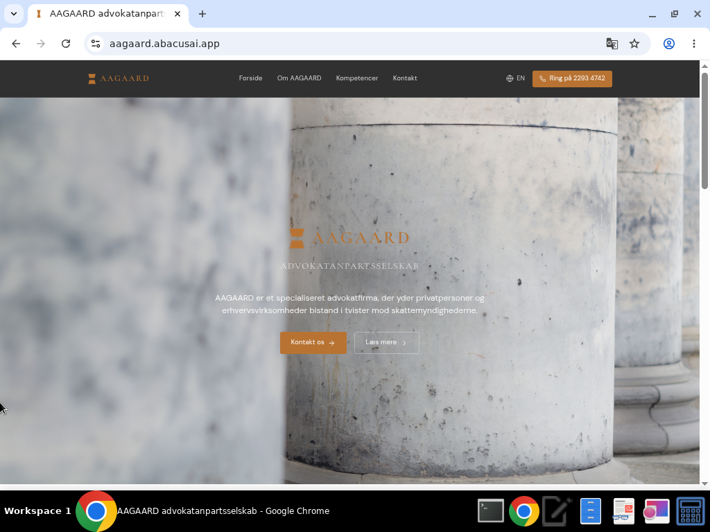 Webdesign for AAGAARD Advokatanpartsselskab